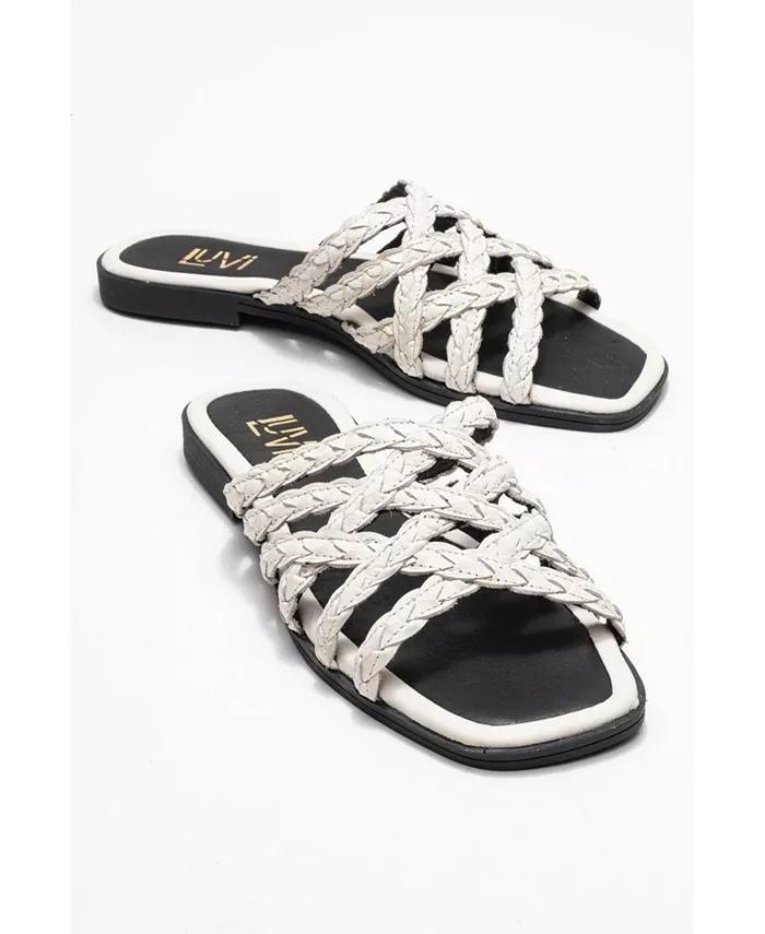 Кожаные сланцы Alisha Slide (Женские) Forever & Always Shoes, загар/бежевый — фото 2