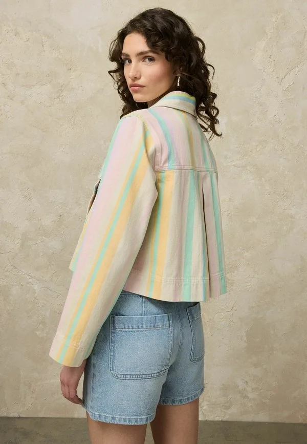 Джинсовая куртка Next, Pastel Stripe — фото 2