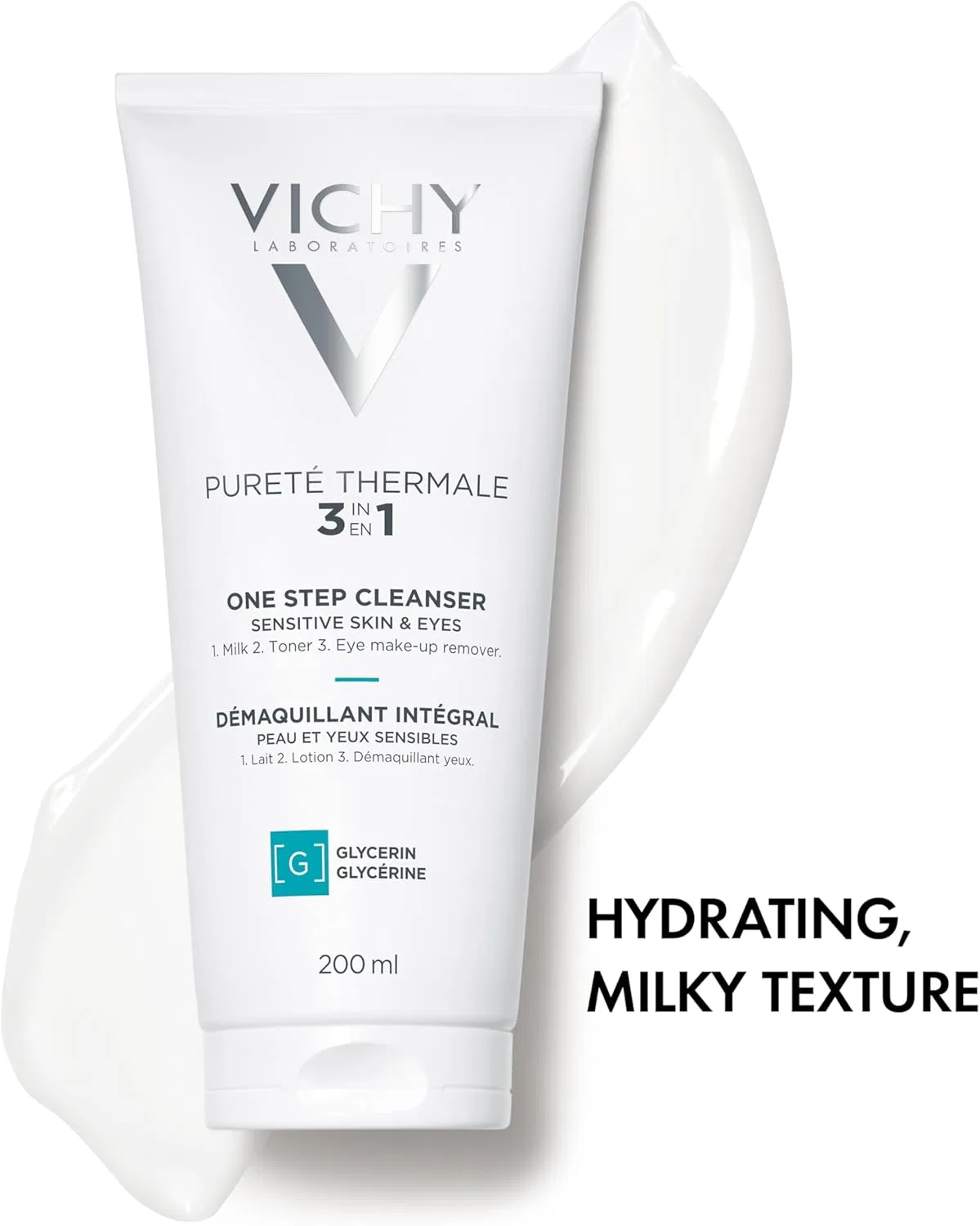 Мицеллярная вода Vichy — Молочко для снятия макияжа -в-1 для чувствительной кожи, 200 мл — фото 4