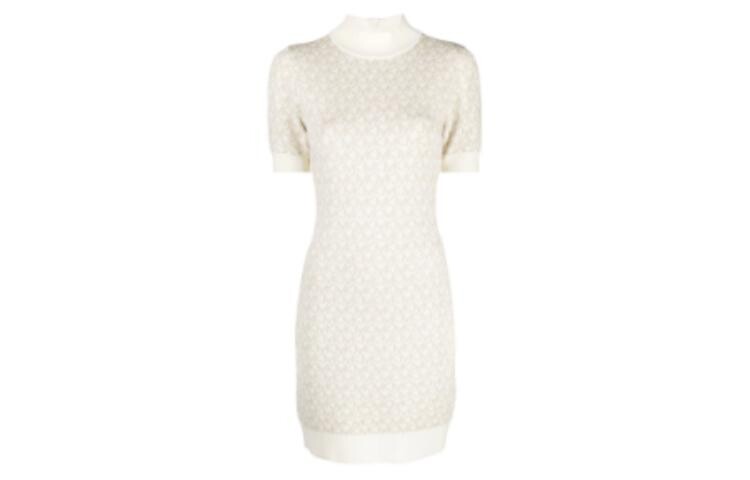 

Платье с короткими рукавами женское, цвет Off White Michael Kors