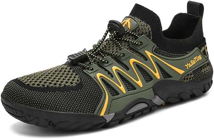 

Мужские походные водные туфли Быстросохнущие Нескользящие кроссовки Легкие дышащие кроссовки для трейлового бега, треккинга, рыбалки, прогулок по реке, пляжу и кемпинга Qacksv, зеленый