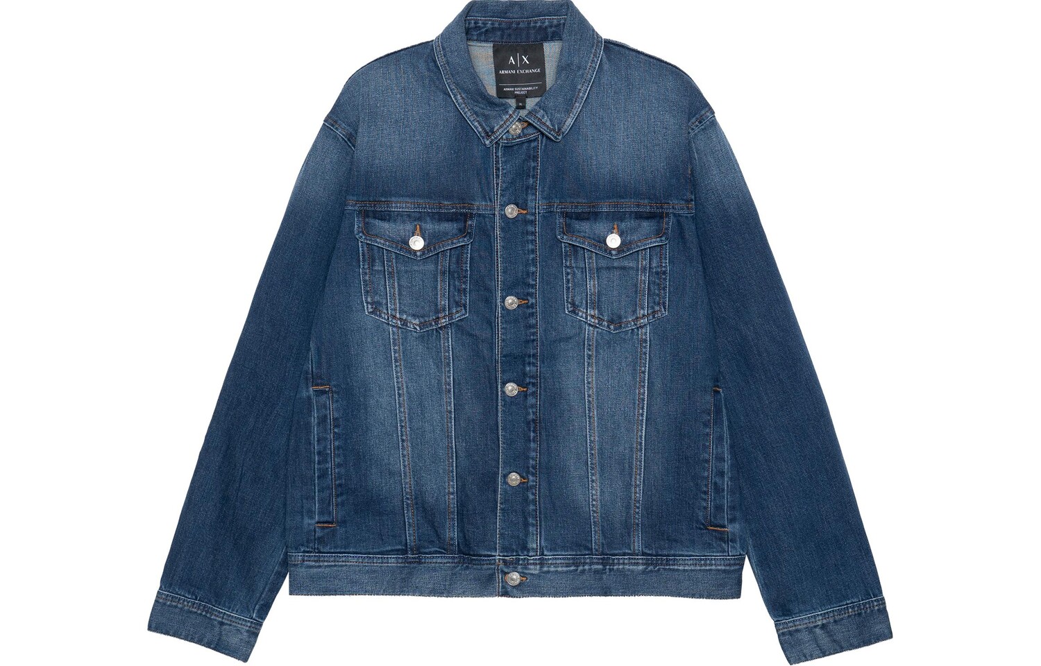

ARMANI EXCHANGE Мужская джинсовая куртка, цвет Denim