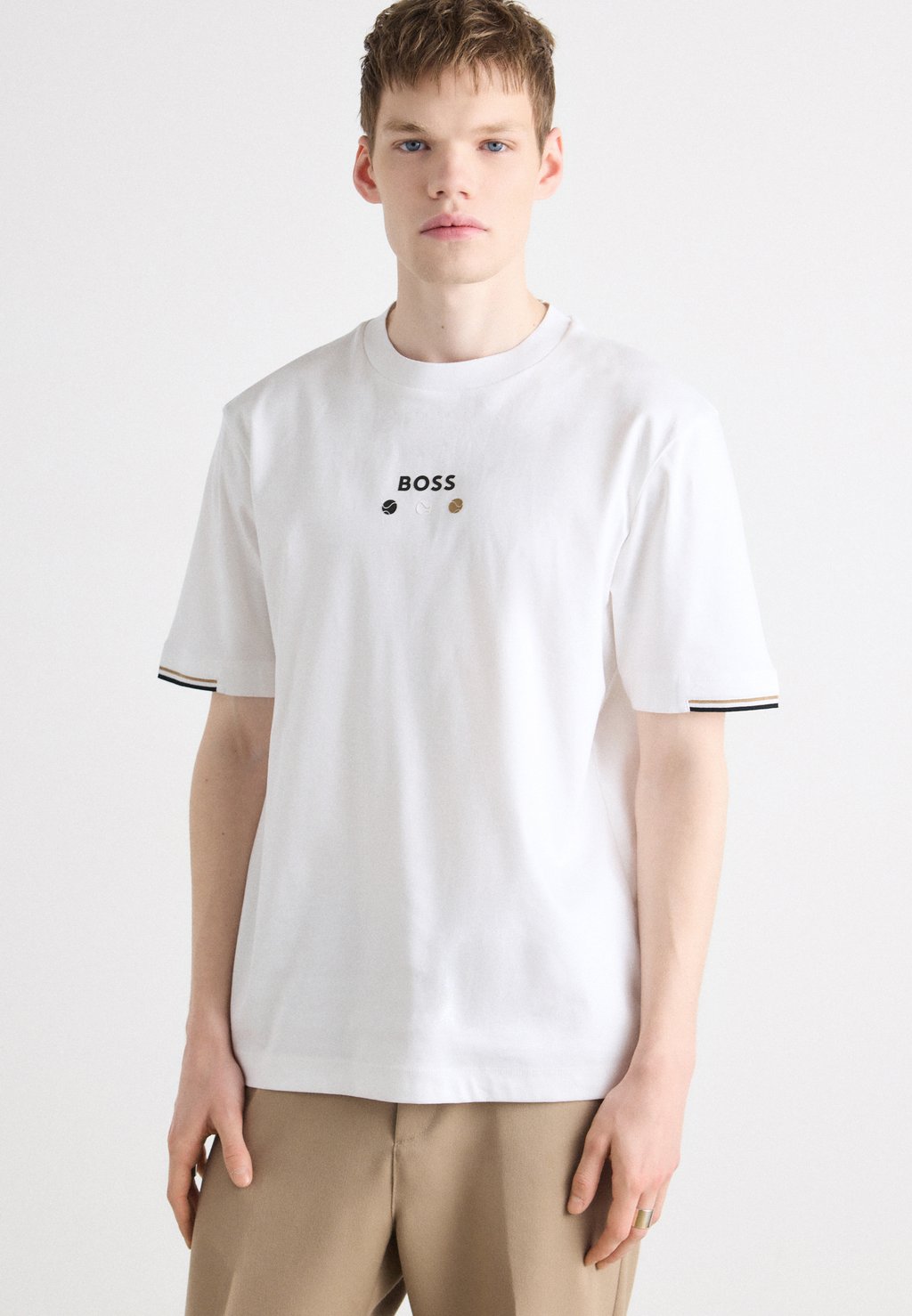 

Футболка с принтом TEE OPEN BOSS, белый