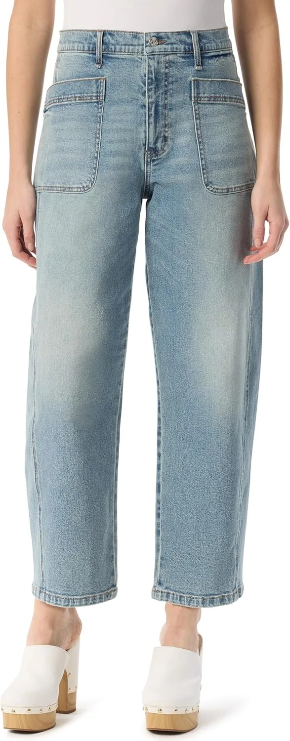 

Джинсы Jessica Simpson Relaxed Barrel Zip Front Wide Leg Ankle