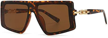 

Солнцезащитные очки для женщин в стиле ретро, ​​разноцветные, с защитой от УФ-излучения UV400; солнцезащитные очки для мужчин, желтые и фиолетовые MTZJH, Leopard Tea