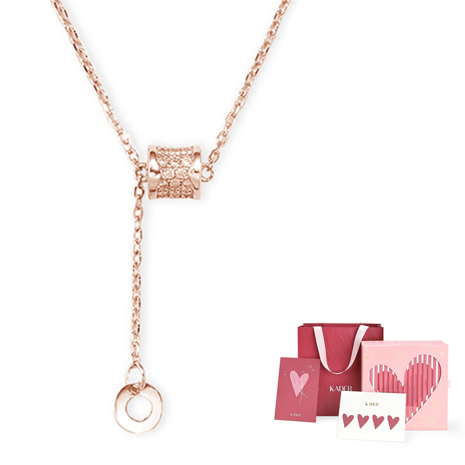 

Позолоченное медное ожерелье для женщин с двухцветным вариантом "Счастливый ящик" KADER, Xl2216-C1