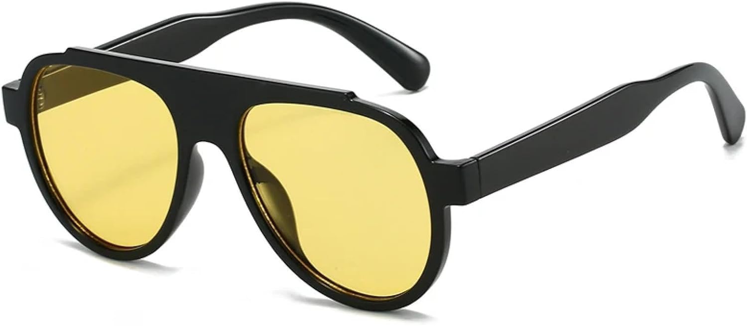 

Модные большие мужские солнцезащитные очки в стиле ретро с градиентным переходом, защита от УФ-излучения UV400, роскошный дизайн, трендовые желто-синие солнцезащитные очки TKKTLLT, Black Yellow