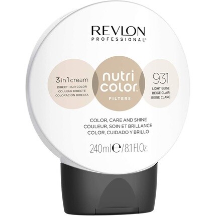 

Цветные фильтры Nutri 931/Прозрачный бежевый, 240 мл, Revlon