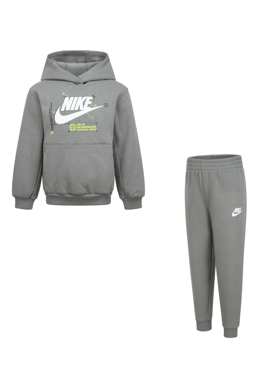 

Детский спортивный костюм с рисунком Futura Nike, серый