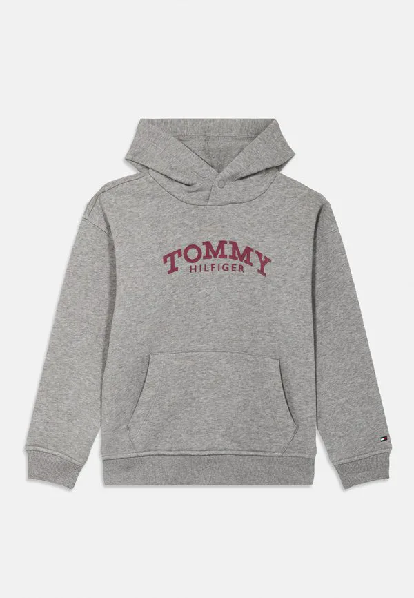 Толстовка с капюшоном из флиса с принтом логотипа Tommy Hilfiger, Mid Grey Heather — фото 3