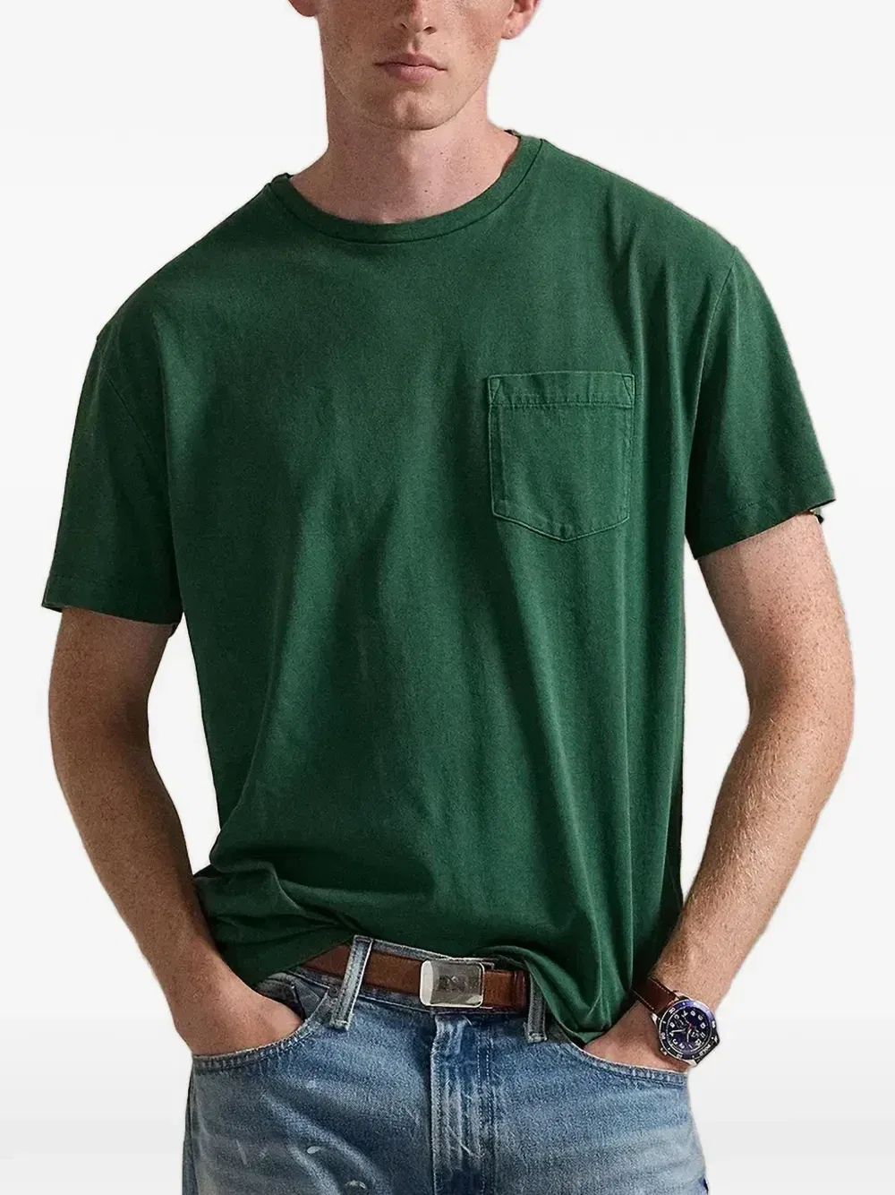 Футболка с эффектом потертости POLO RALPH LAUREN, зеленый