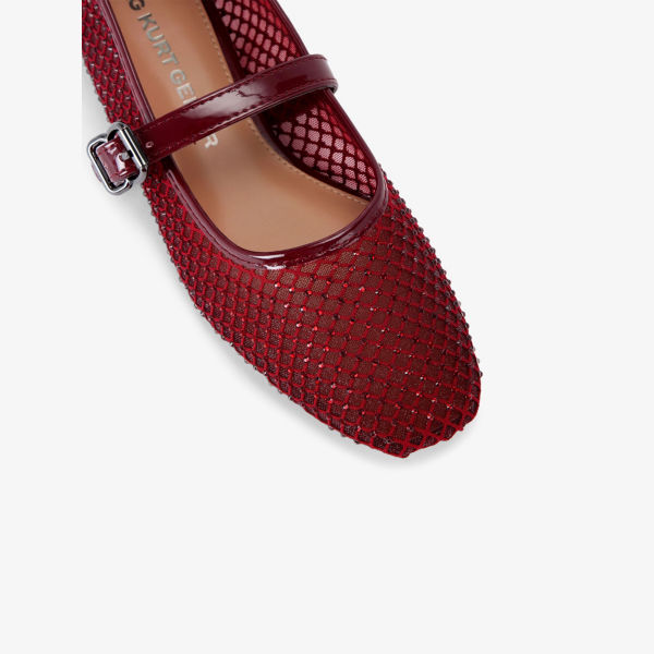 Туфли-лодочки Kg Kurt Geiger Nina с отделкой из страз, винный — фото 3