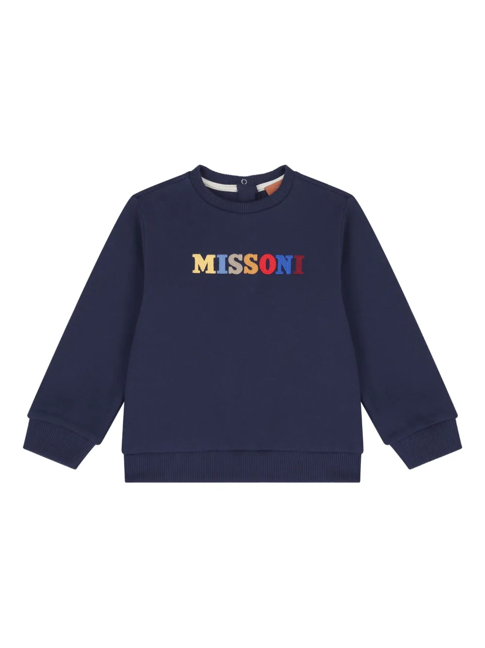 

Толстовка с вышитым логотипом Missoni Kids, синий