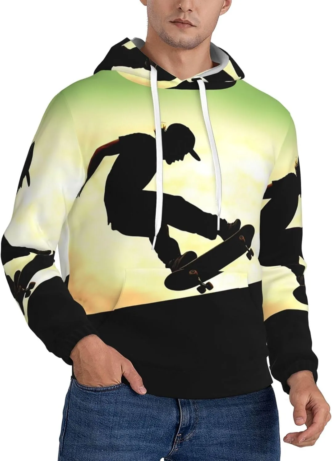 

Мужская флисовая толстовка с капюшоном KKLWEGU