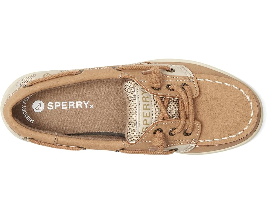 Детские лодочки Sperry Shoresider 3-Eye (Little Kid/Big Kid) Sperry Kids, Linen — фото 2