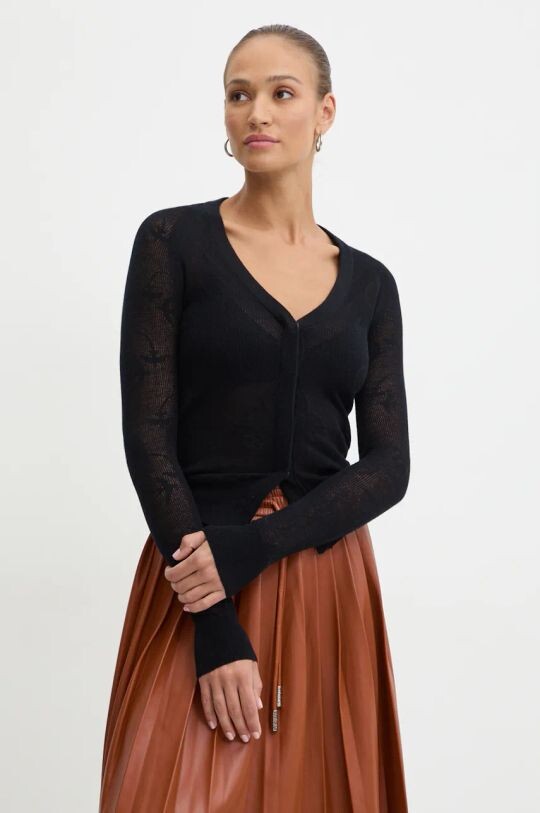 

Шерстяной кардиган Pinko, черный