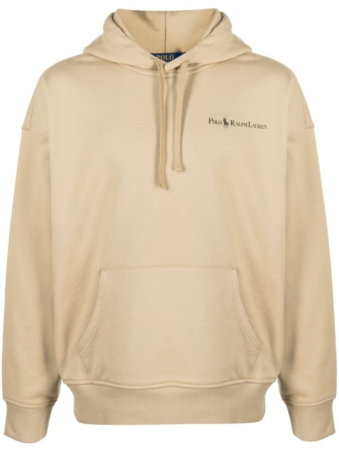 

Polo Ralph Lauren logo-print jersey hoodie, нейтральный цвет