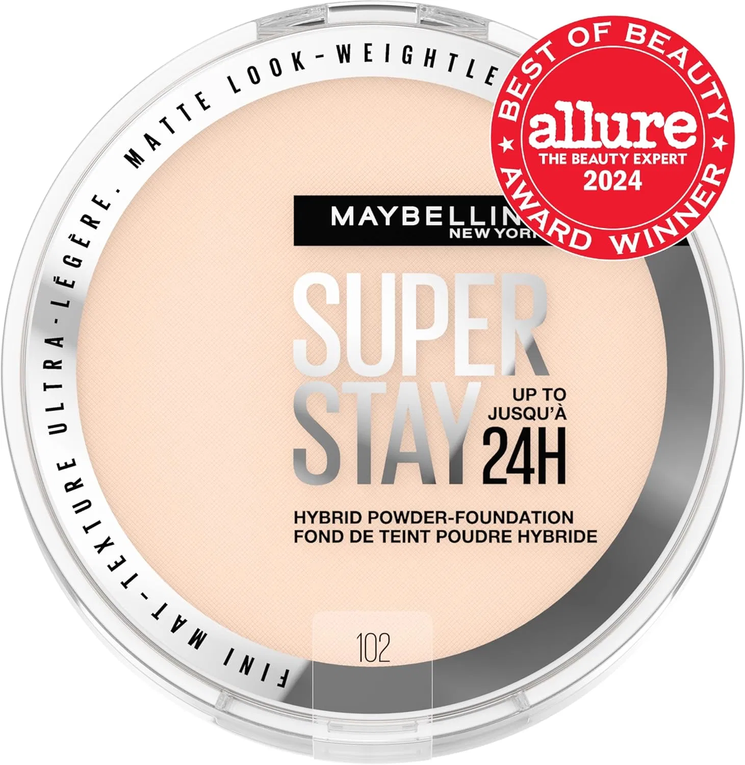 Тональная пудра Maybelline Super Stay Up 24HR Hybrid Powder Foundation 102, 1 шт — фото 2