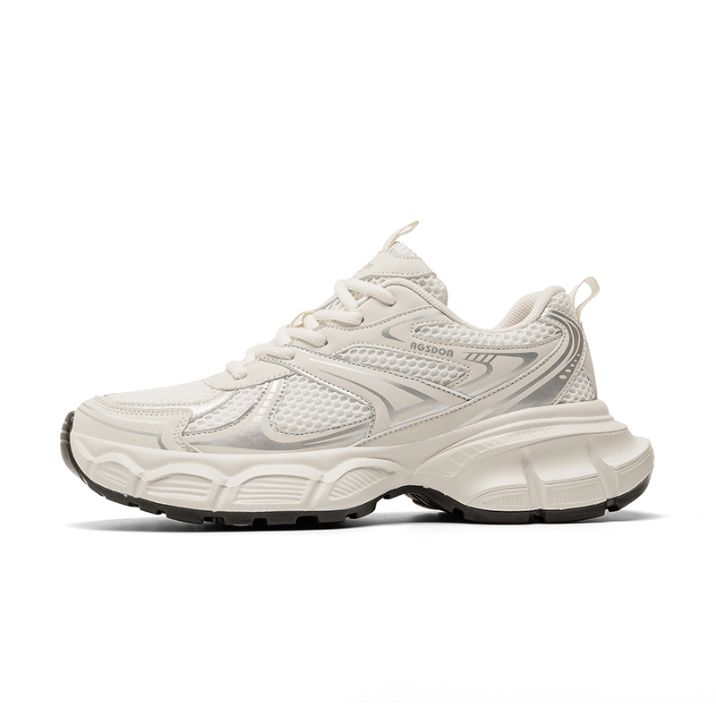

AGSDON Мужские бежевые легкие массивные кроссовки на низком ходу с противоскользящей подошвой и устойчивостью к истиранию для увеличения роста, цвет Beige