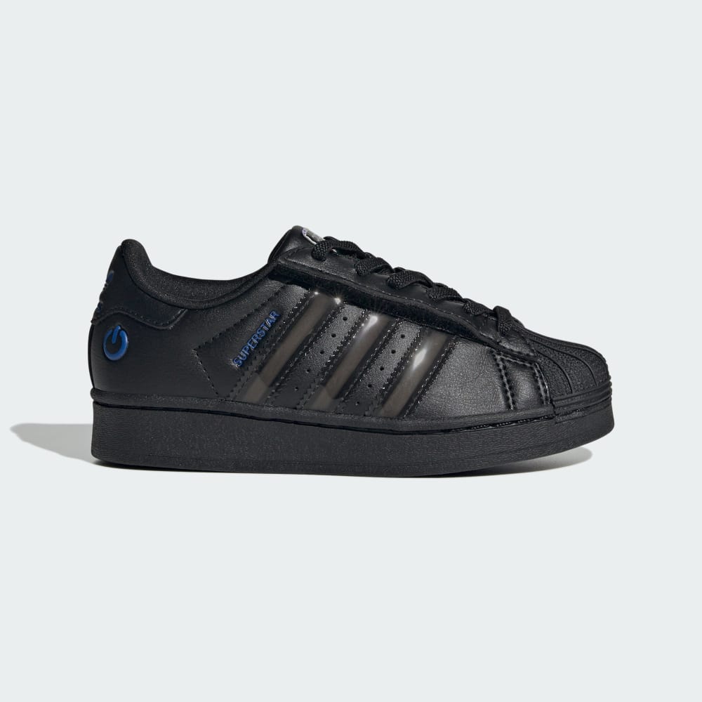 

Кроссовки Adidas Superstar Led Lights Comfort Closure Elastic Lace Shoes Kids, цвет Core Black/Core Black/Preloved Violet