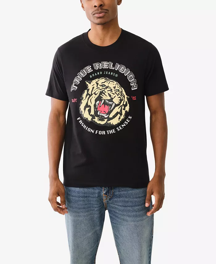 

Мужская футболка с коротким рукавом Tiger Face True Religion, черный