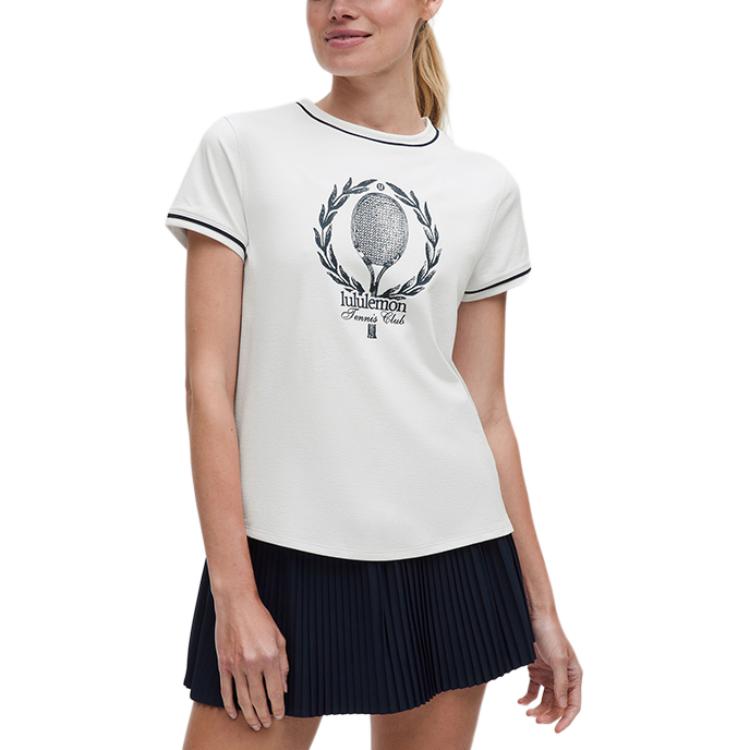 

Футболка женская Crewneck SS25 Lululemon, белый/синий