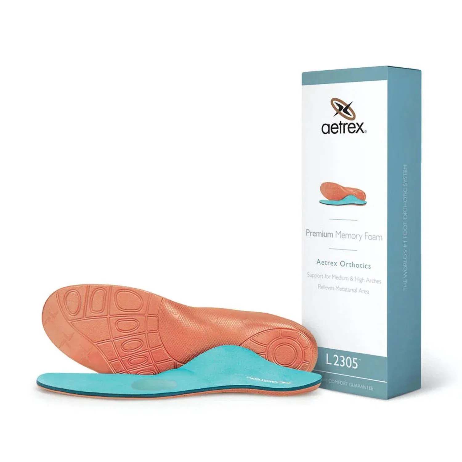 Aetrex Men's Premium Insole In Orange/blue