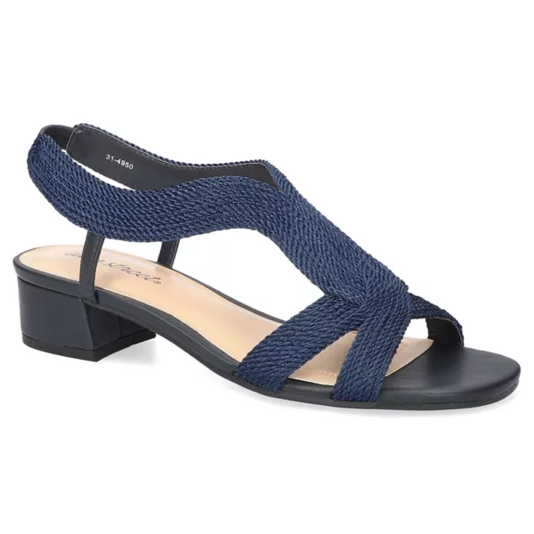 Женские плетеные сандалии Festival на блочном каблуке Easy Street, цвет navy woven