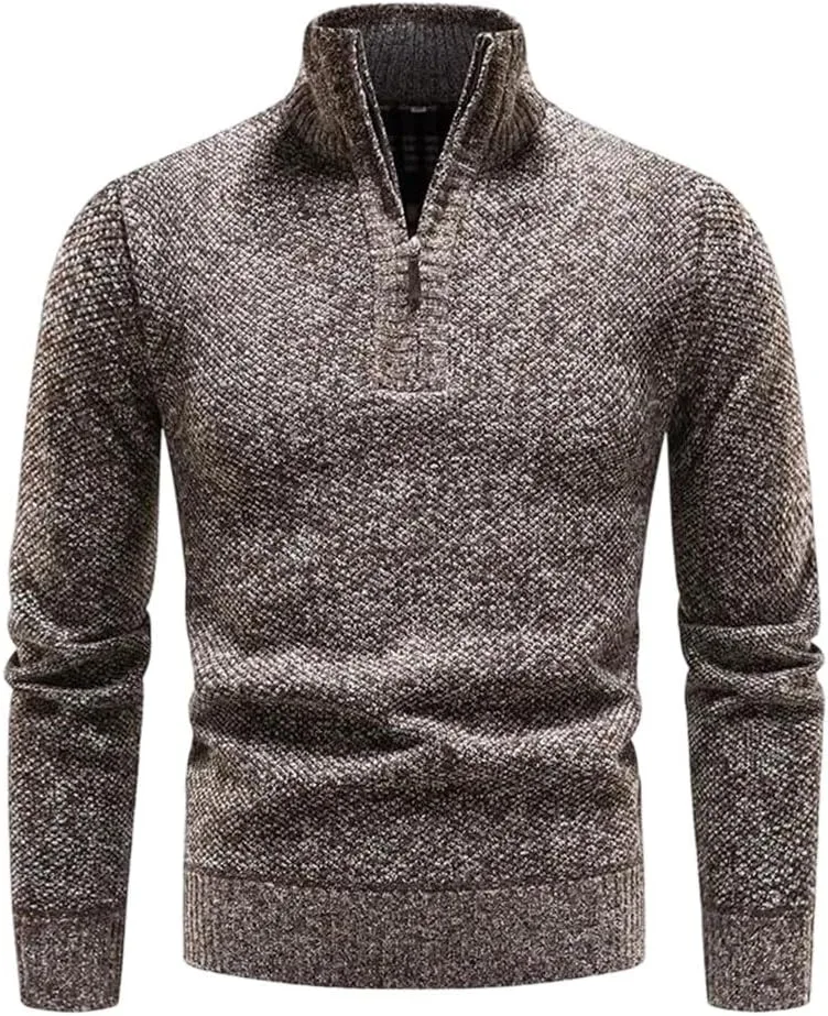 

Мужской зимний флисовый полузастегивающийся пуловер