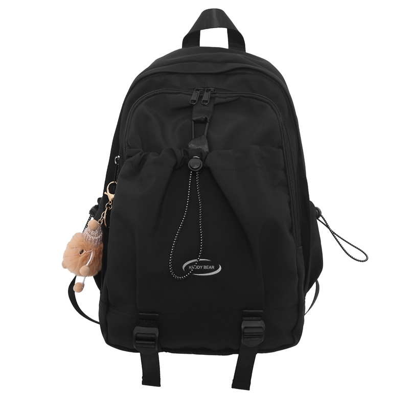 

Cwatcun Нейлоновый рюкзак женский черный синий зеленый белый розовый, Black (with Charm)