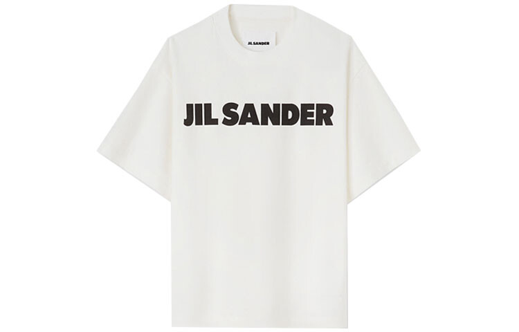 

Футболка с круглым вырезом и логотипом Jil Sander, белый