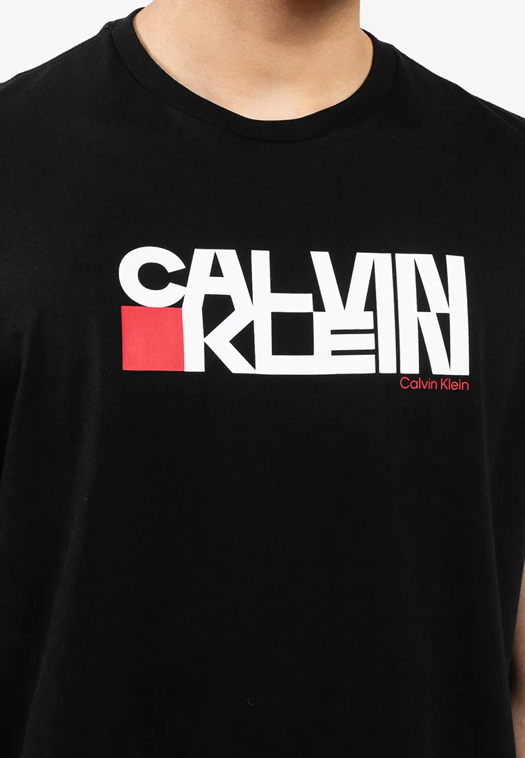 Футболка с графическим принтом, короткий рукав, Redbox Calvin Klein, черный — фото 3