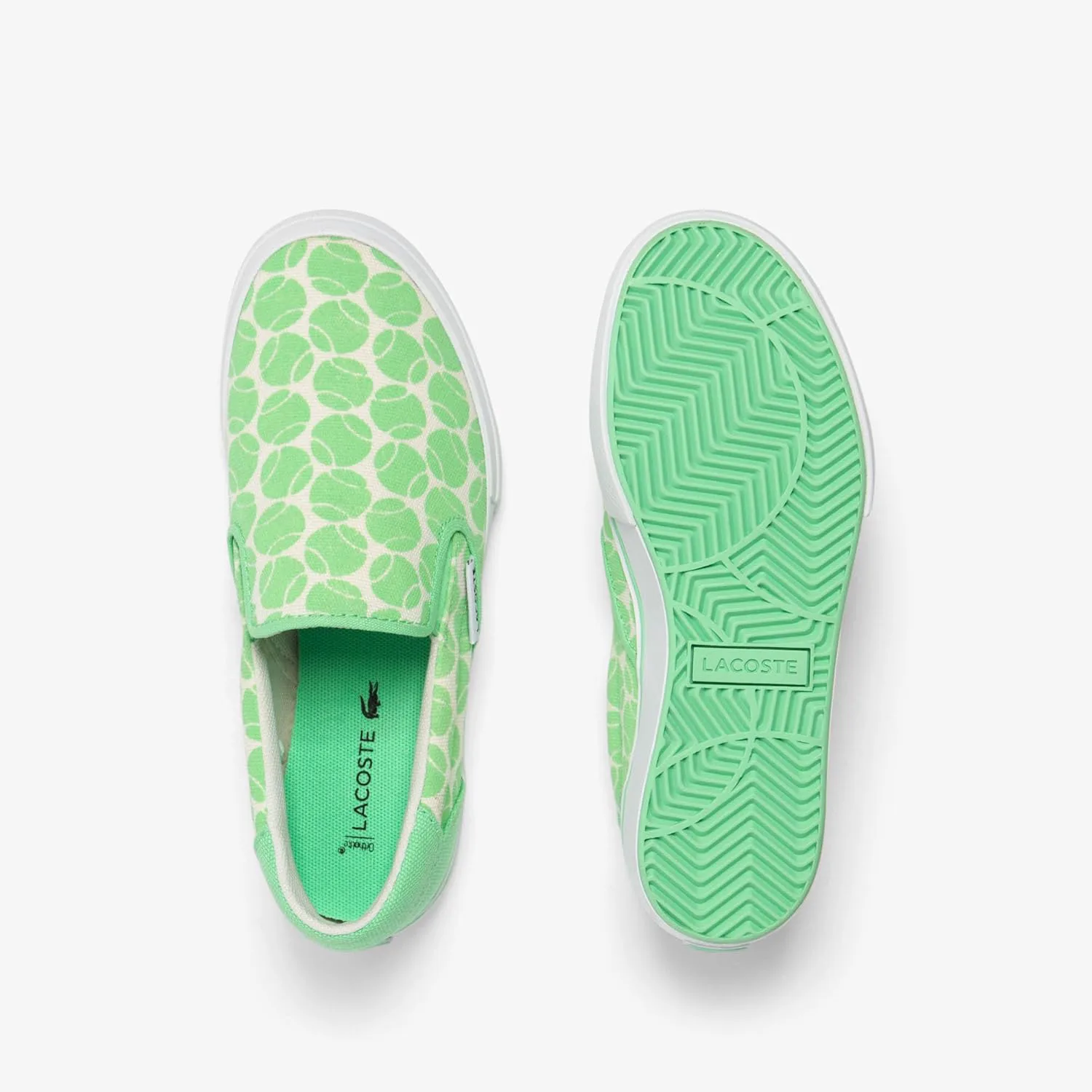 Детские кроссовки Lacoste Gazon, зеленый/белый — фото 4