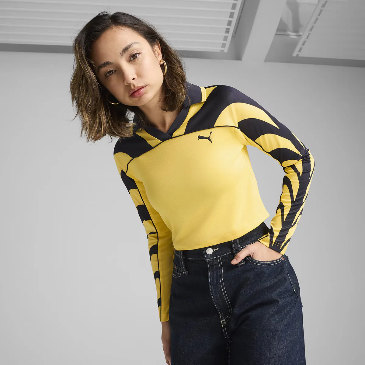 

Женская футболка ROAD TO UNITY Baby Tee Puma, желтый