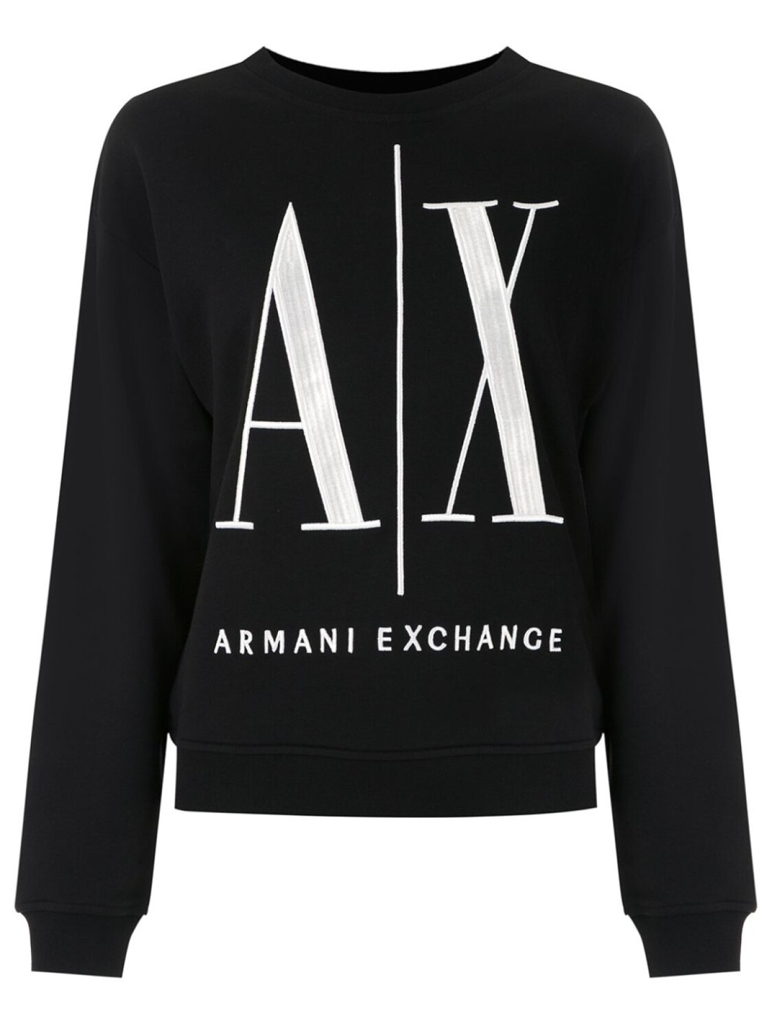 

Armani Exchange толстовка с вышитым логотипом, черный