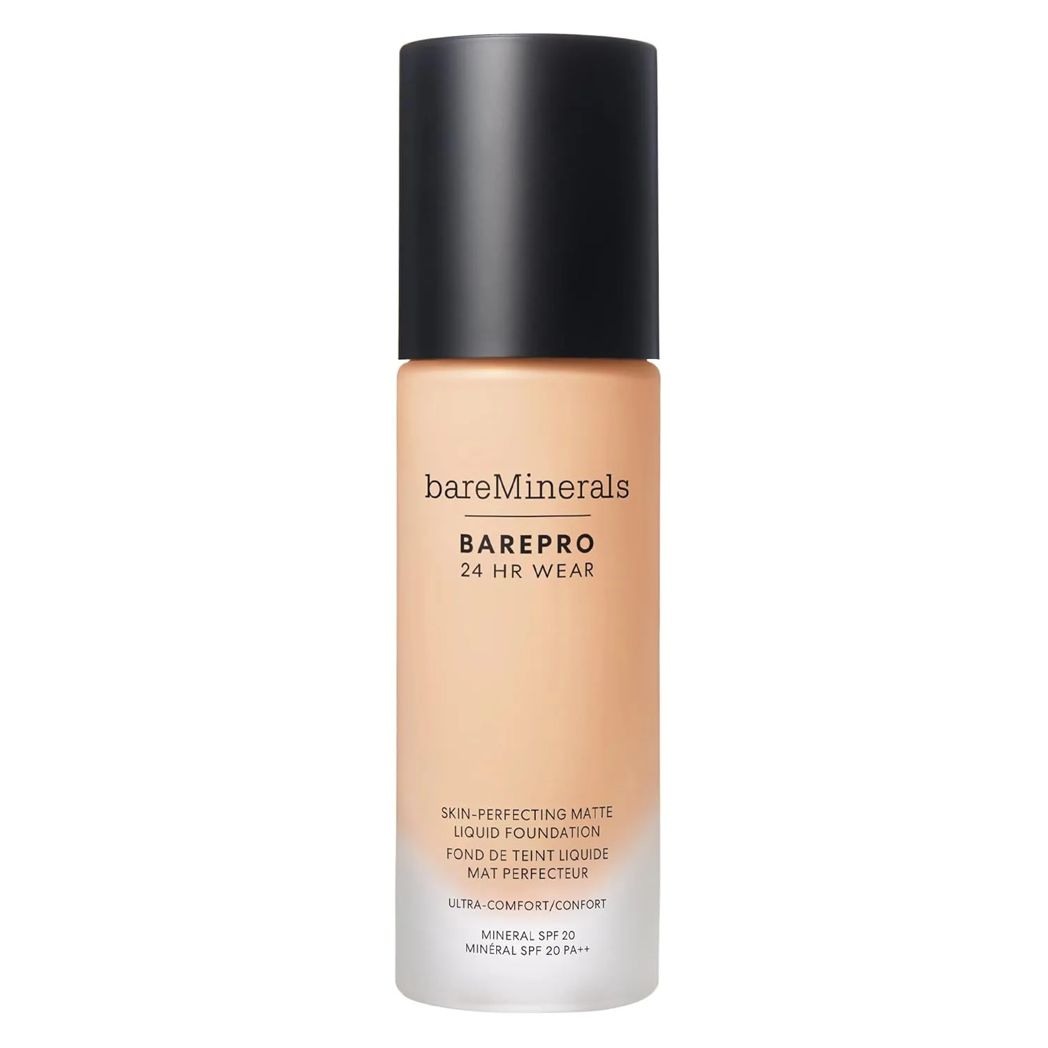 bareMinerals Barepro Performance Wear Liquid Foundation SPF 20, дышащая тональная основа для лица, плотное покрытие, стойкость до 24 часов, естественный матовый финиш, веганский продукт. 29,6 мл (1 шт.), 06 Fair 15 Neutral