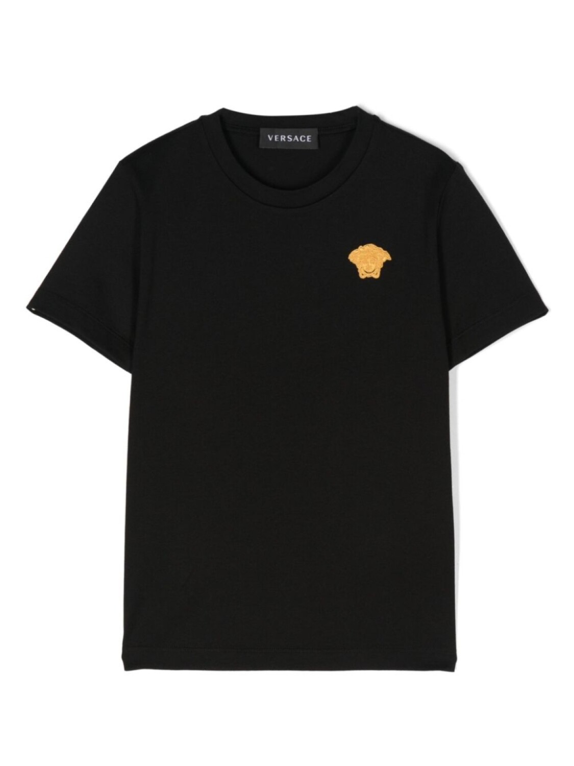

Футболка с вышивкой Medusa Versace Kids, черный