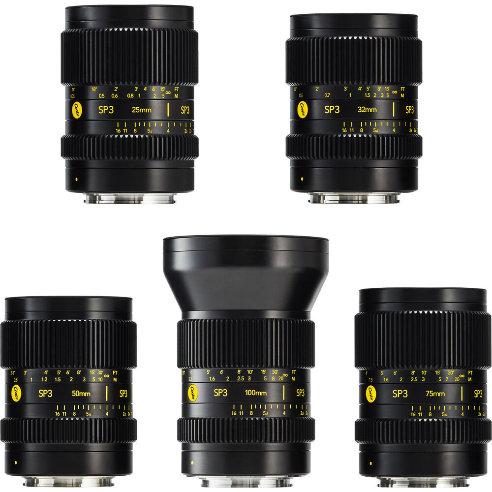 

Полнокадровый набор из 5 объективов Cooke SP3 (25/32/50/75/100 мм, Sony E)