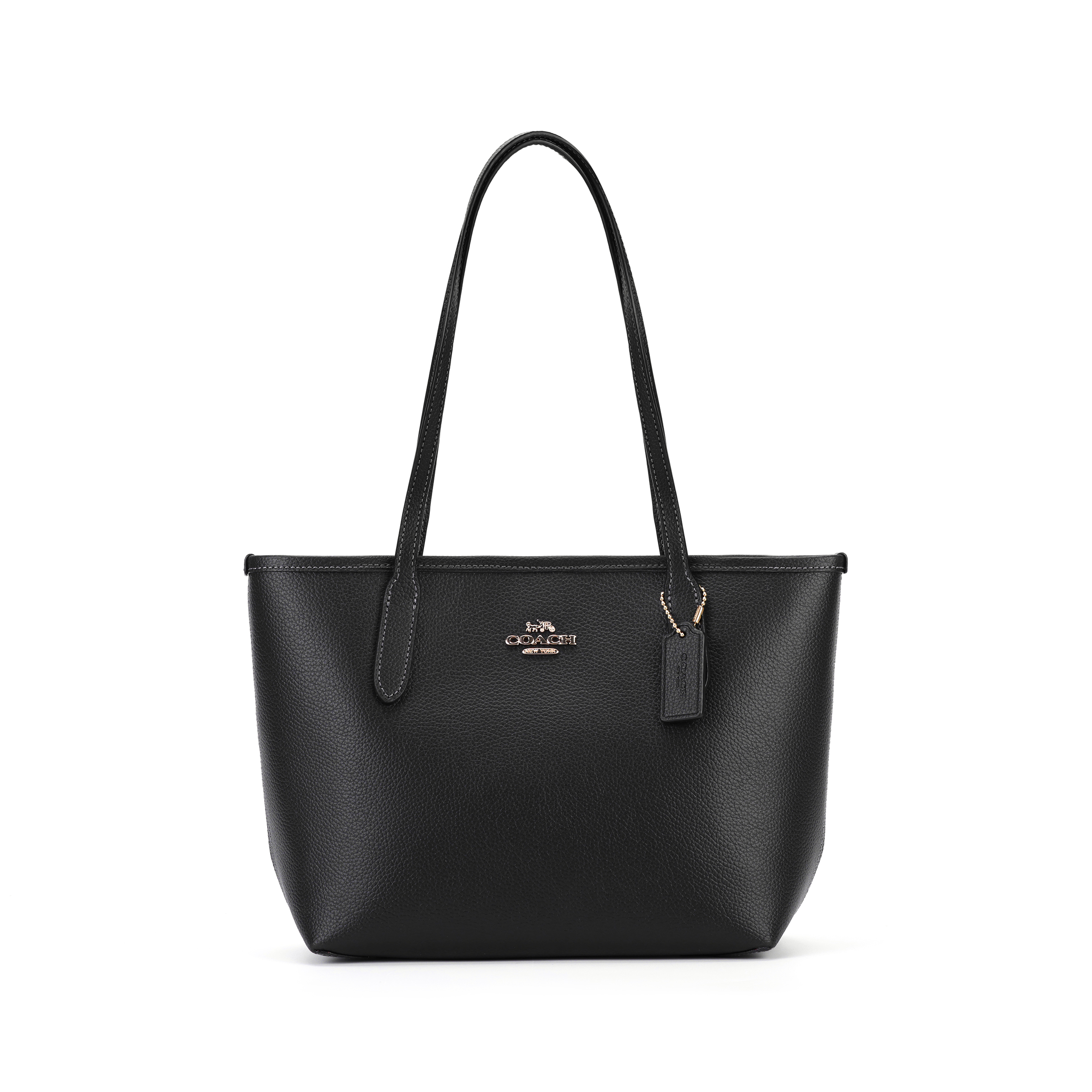 

COACH Городская сумка-тоут City Cow из спилка, шоппер, женская средняя сумка через плечо черная