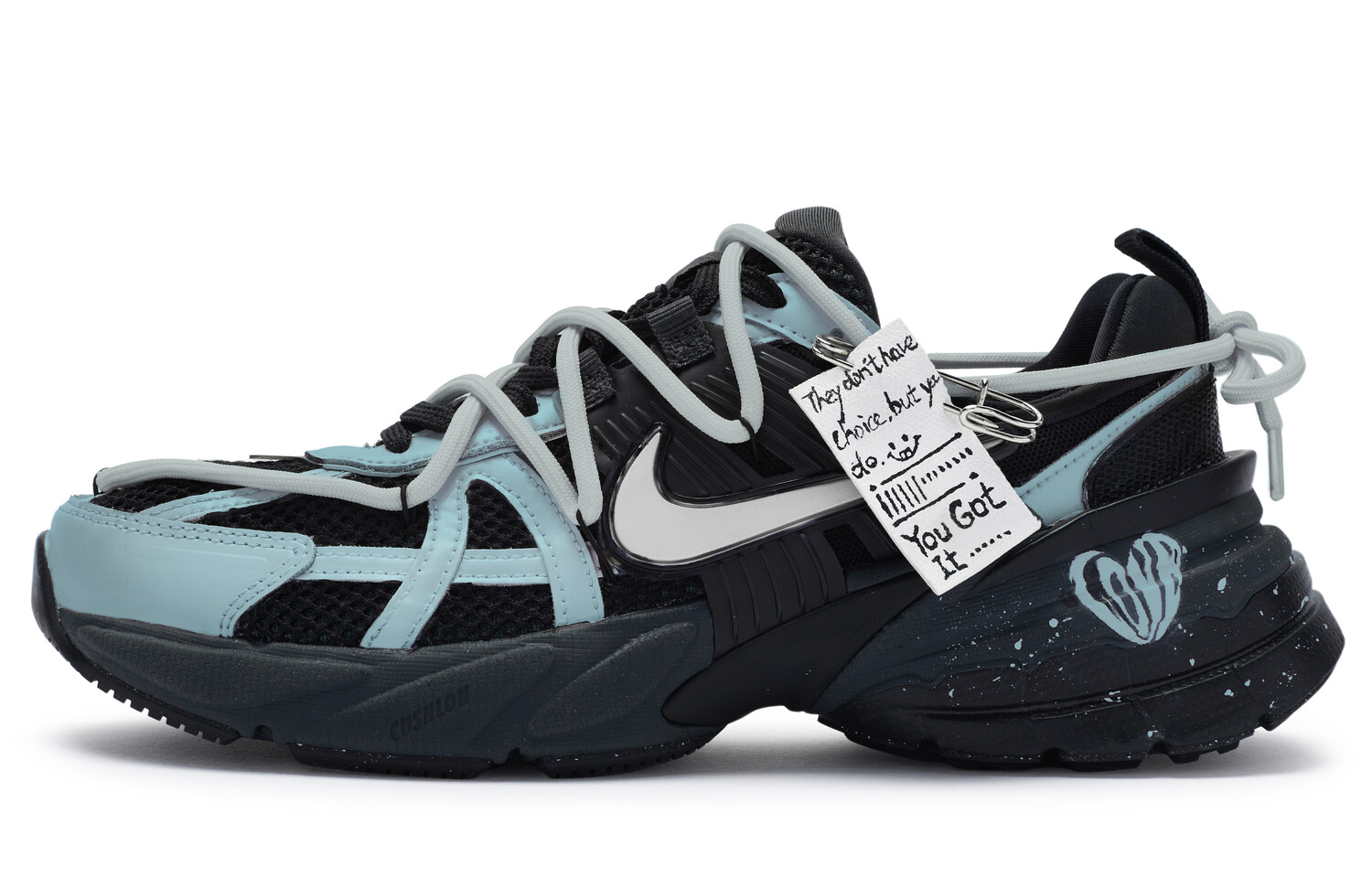 

Кроссовки для бега V2K Run унисекс с низким верхом синего цвета Nike, черный/синий