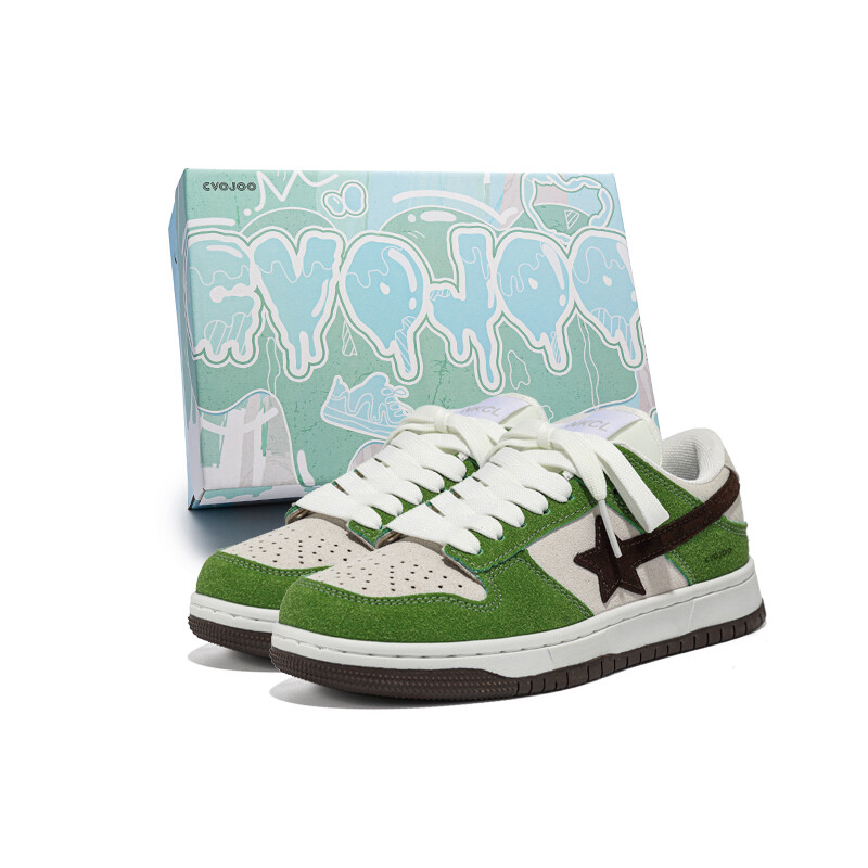 

Кроссовки CVOJOO Skateboarding Shoes Unisex Low-top Green, зеленый