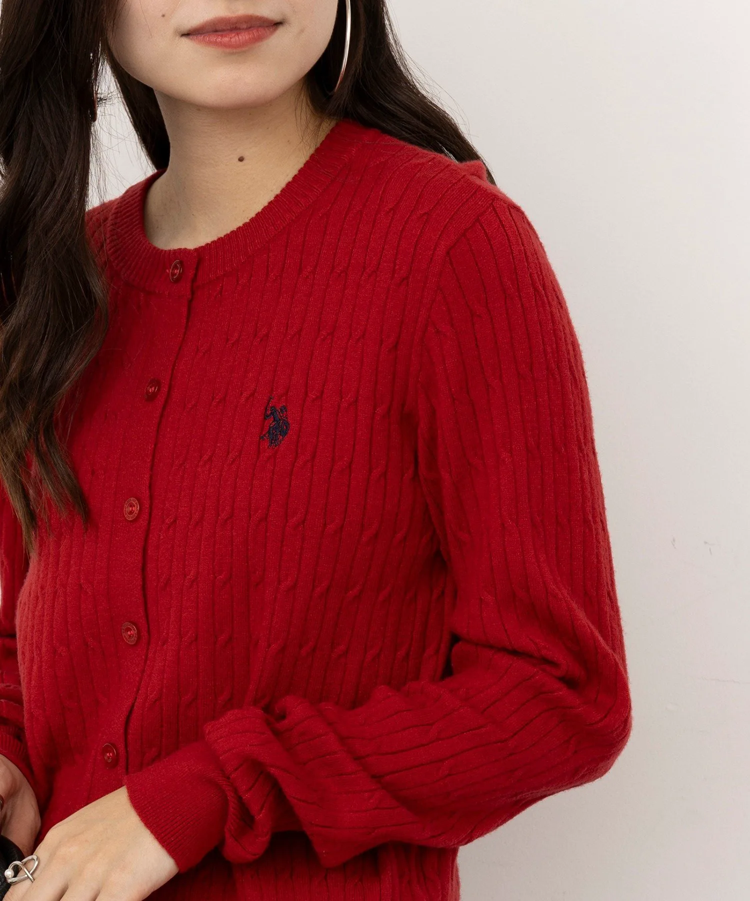 Кардиган мини-кросса с вышитым логотипом US POLO ASSN./One-Point Logo Pony. U.S. Polo Assn., WIN