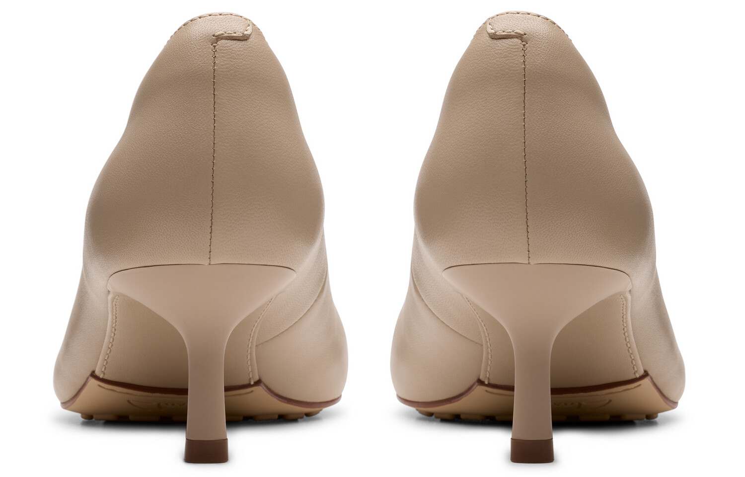 Туфли на высоком каблуке женские светло-коричневые Clarks — фото 4