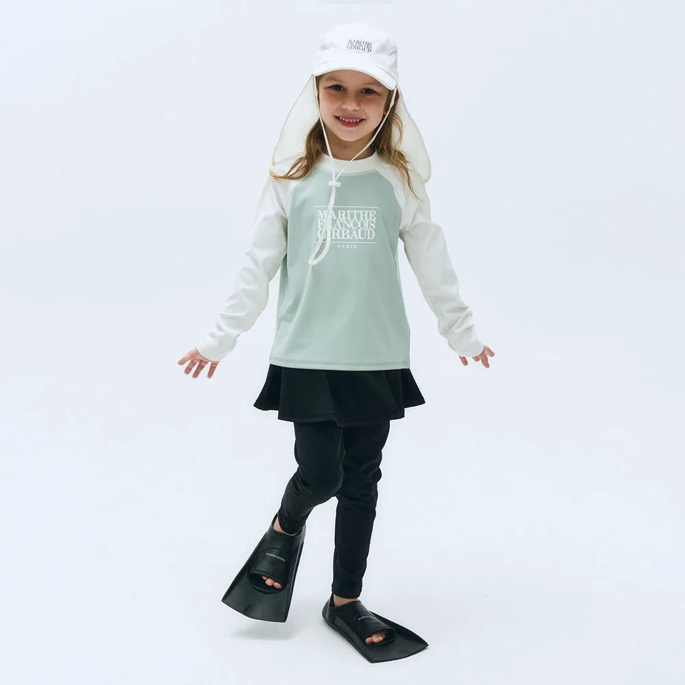 Детский комплект рашгарда с классическим логотипом мятный от Marithé Kids