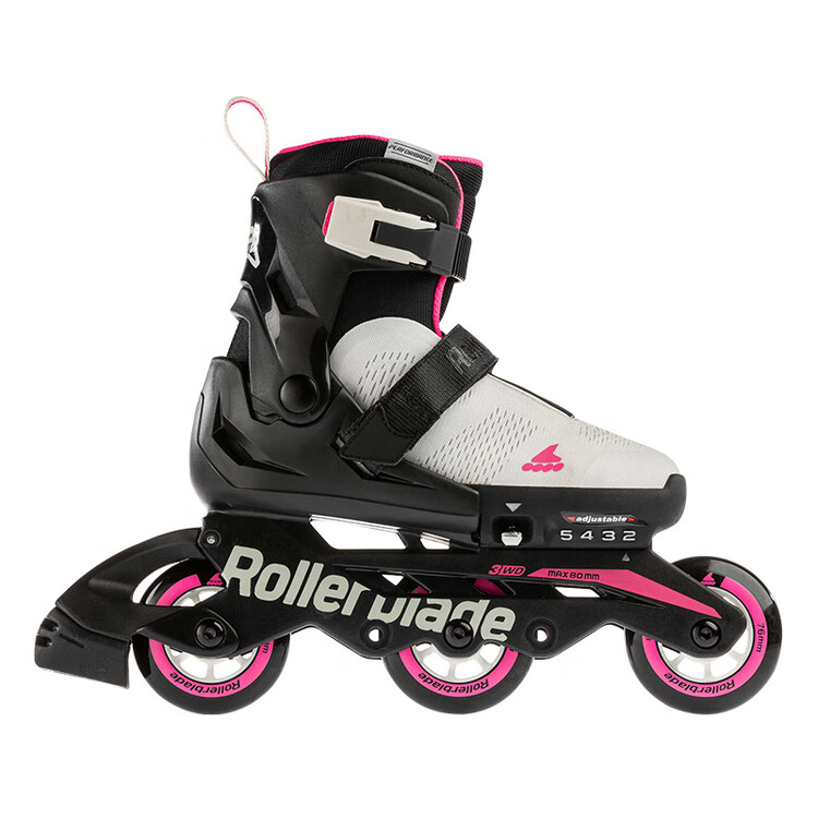 

RollerBlade Детские роликовые коньки для начинающих, мальчиковые, с регулируемыми колесами, полный комплект, цвет Cool Gray_Pink, размер L (36.5-40.5 см)