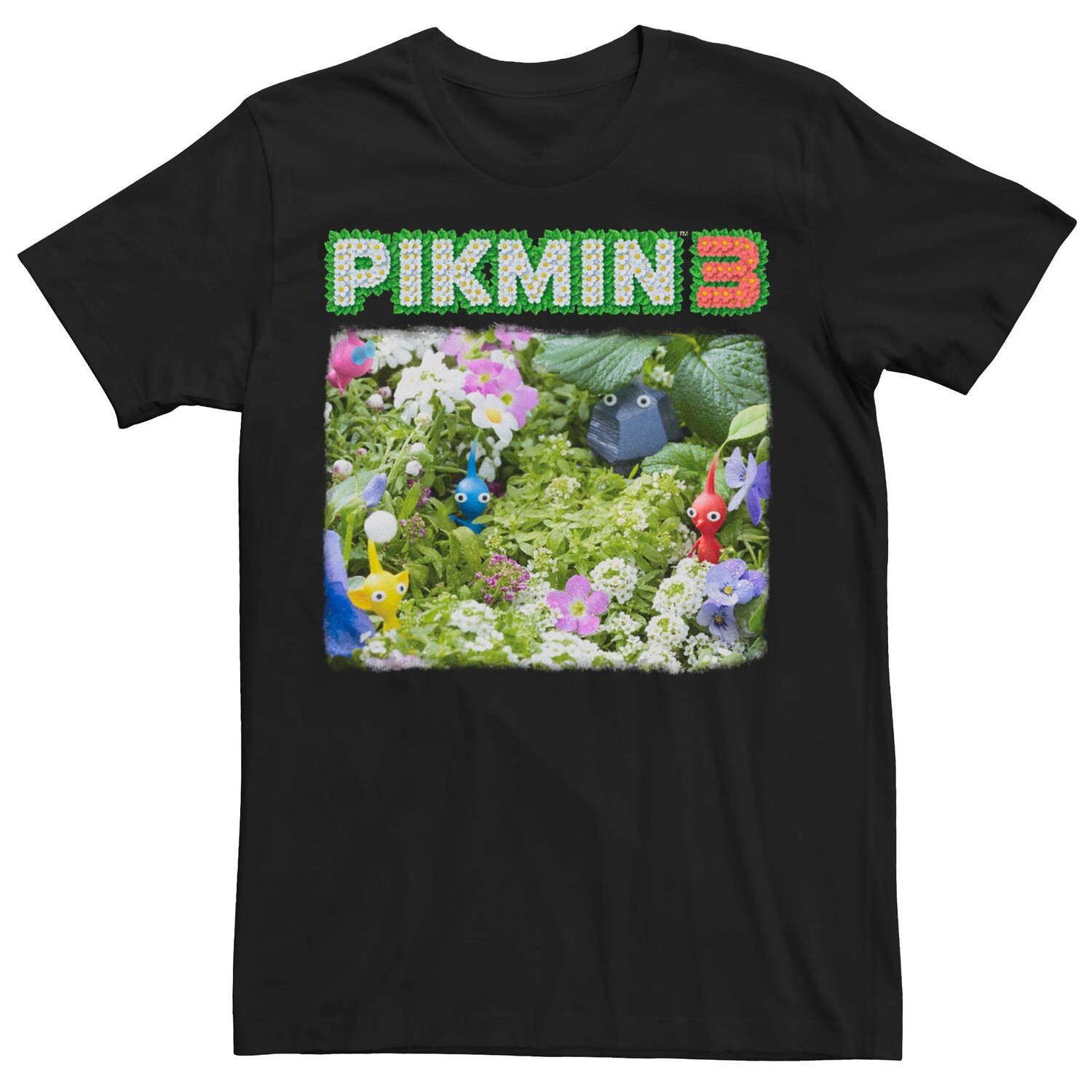 

Мужская футболка с цветочным плакатом Nintendo Pikmin 3 Licensed Character
