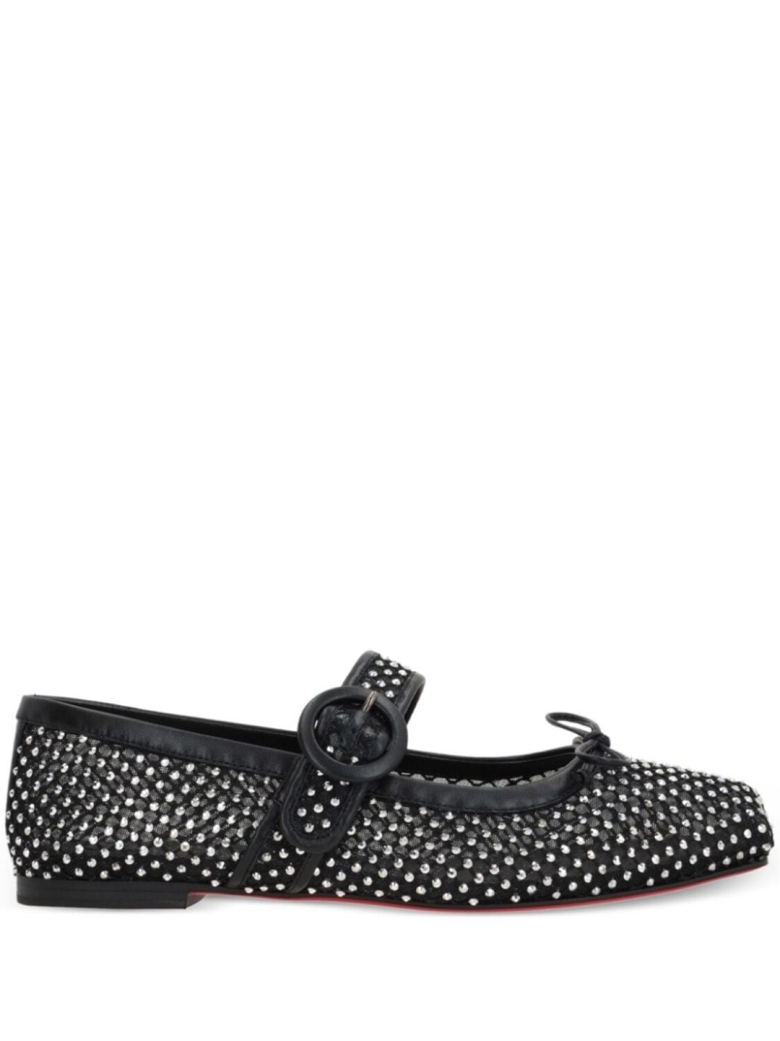 Christian Louboutin балетки Mamastrapitina, украшенные кристаллами, черный