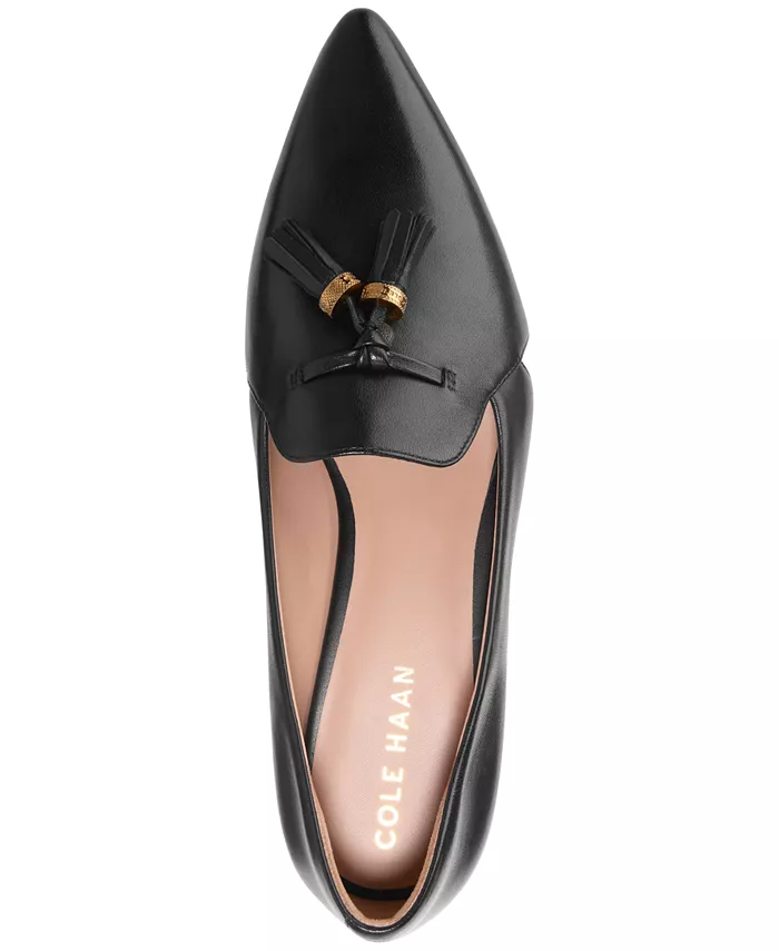 Женские туфли Vanya на блочном каблуке с кисточками Cole Haan, черный — фото 4