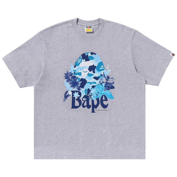 

Футболка BAPE Floral Big Ape Head Relaxed Fit Tee, Grey