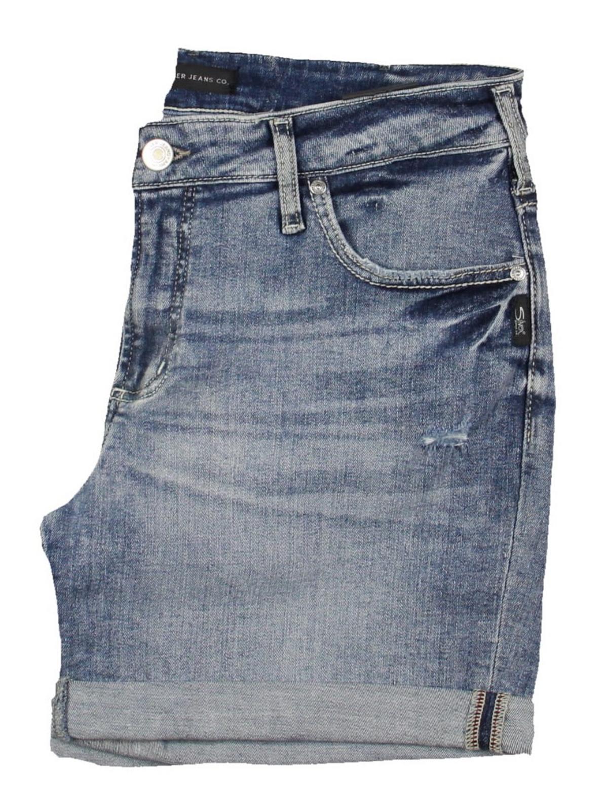 

Плюс женские мини джинсовые шорты средней посадки Silver Jeans Co., индиго